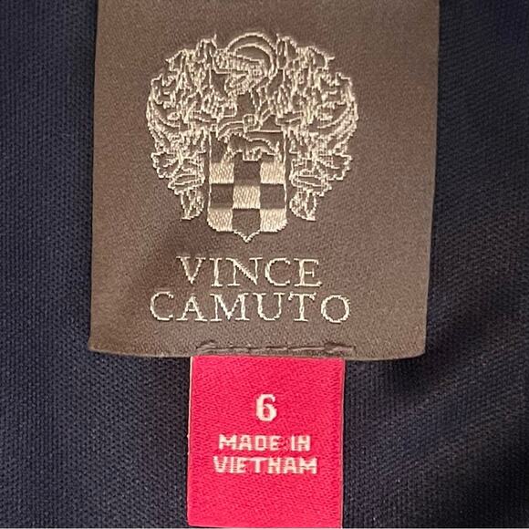 Vince Camuto Blue White Print Fit & Flare Party Date Night Dress NWOT Size 6 - Picture 10 of 14